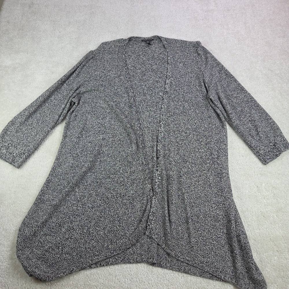 Eileen Fisher Gray Open Front Rayon Cardigan Women's Size‎ XL Lightweight Knit